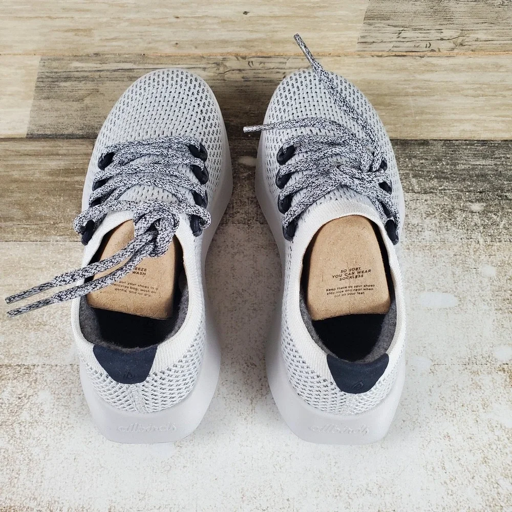 Allbirds Tree Dasher 1 Womens Shoes Sz 6 W Freeze Light Gray Lace Up Sneakers
